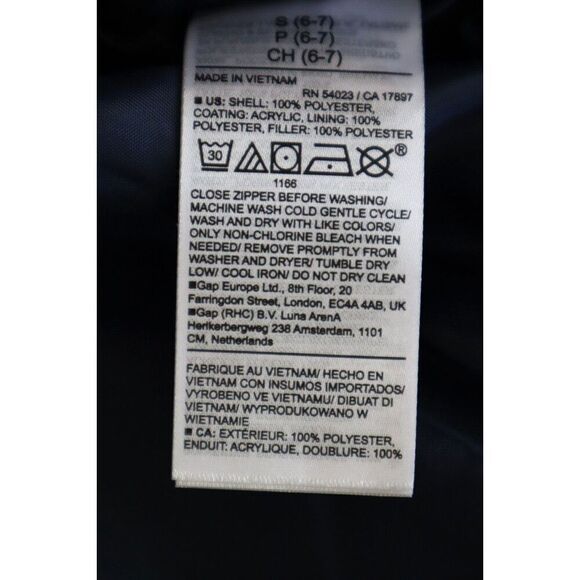 Old Navy 477556 Kid's Sz S (6-7) Blue Sherpa-Lined Hooded Puffer Jacket - Picture 5 of 10